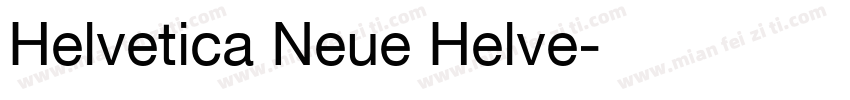 Helvetica Neue Helve字体转换
